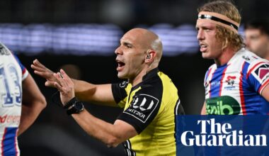 NRL open investigation into fans after top referee pelted with rubbish at Eden Park | NRL