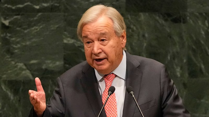 UN General Assembly: António Guterres compares AI risk to nuclear weapons as Australia joins calls for safeguards