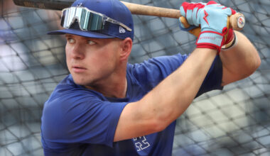 Jun 10, 2026; Pittsburgh, Pennsylvania, USA; Los Angeles Dodgers left fielder Ryan Ward (67) in the batting cage before the game against the Pittsburgh Pirates at PNC Park. Mandatory Credit: Charles LeClaire-Imagn Images