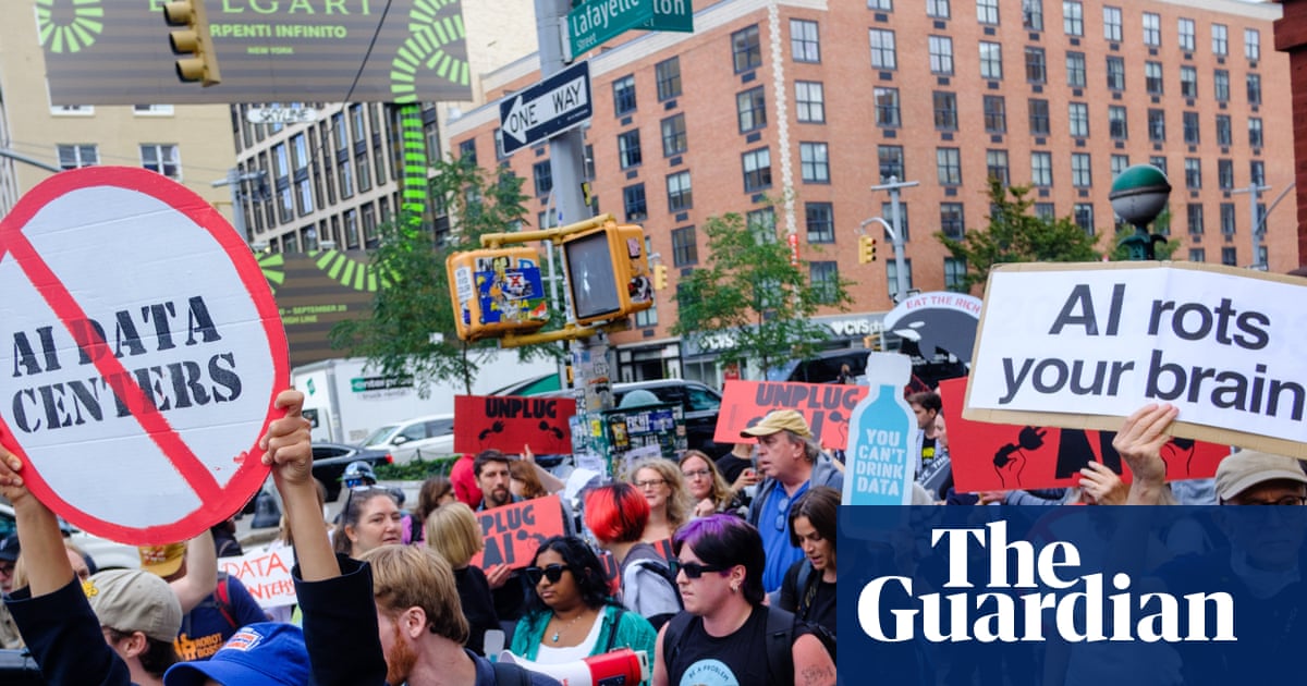 ‘Eat the rich, save the planet’: climate protesters call out big tech’s disconnect from reality | AI (artificial intelligence)