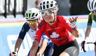 Canadian cyclist Vallieres Mill exits women's elite road race at worlds after crash during title defence