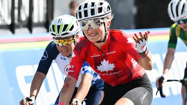 Canadian cyclist Vallieres Mill exits women's elite road race at worlds after crash during title defence