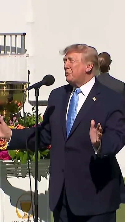 Trump says US is 'better than ever' while speaking at Presidents Cup golf tournament - YouTube