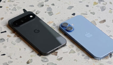 Google Pixel 11 vs iPhone 17 kept on table