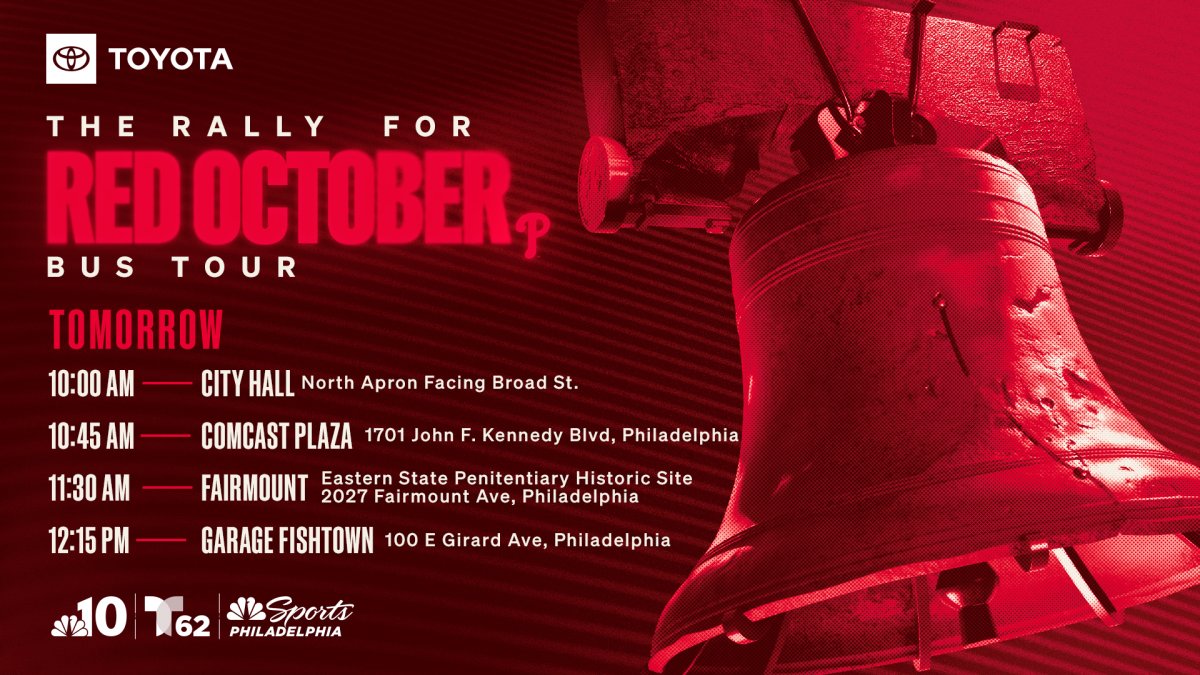 Red October ahead with Bus Tour and NL Wild Card series on NBC10 – NBC10 Philadelphia