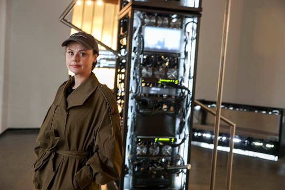 Woman v machine: Amanda Bennetts and her sculptural work Axis Mundi at the Australian Centre for Contemporary Art.