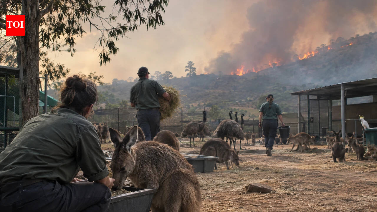 In 2020, five workers remained at a South Australian wildlife park as bushfires approached, choosing to defend the 700 animals in their care | World News