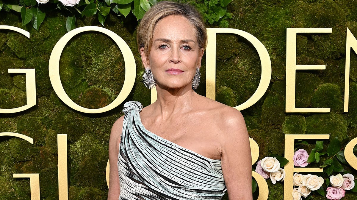 Sharon Stone during the 82nd Annual Golden Globes held at The Beverly Hilton on January 05, 2025 in Beverly Hills, California. (Photo by Gilbert Flores/GG2025/Penske Media via Getty Images)