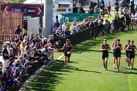 Expectations were high at Fremantle training this week. 