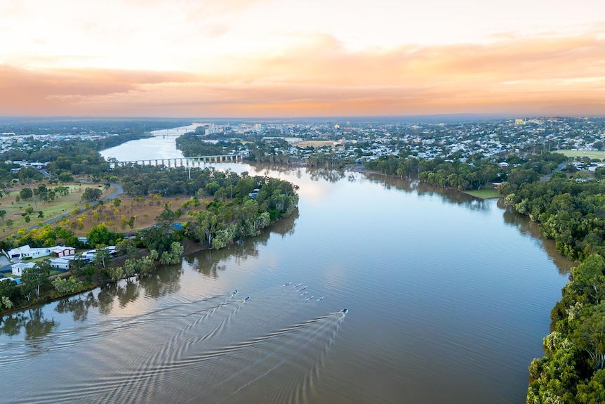 An aerial photo of the Fitzroy River
