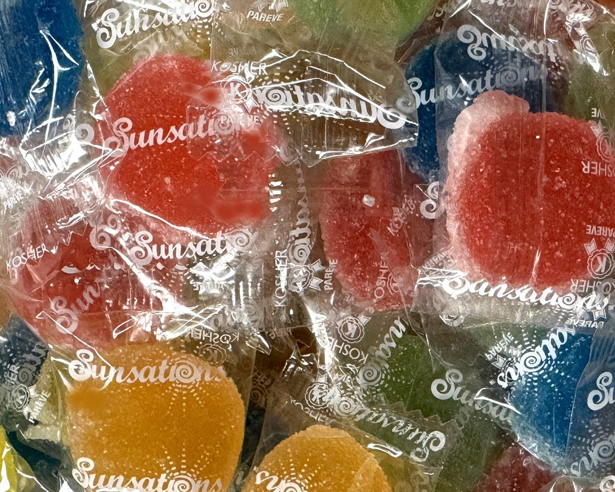 Sunsations individually wrapped kosher pareve fruit jelly candies