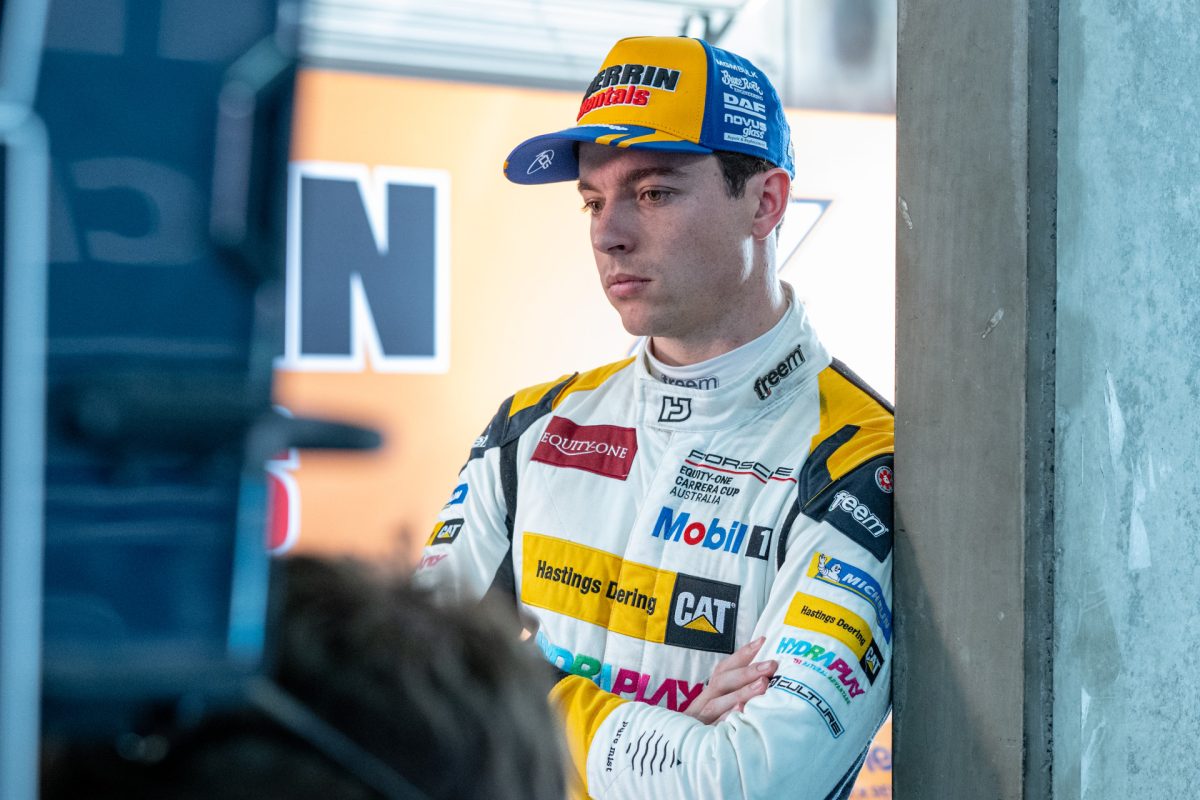 Harri Jones during the Supercars pre-enduro test day at Queensland Raceway.