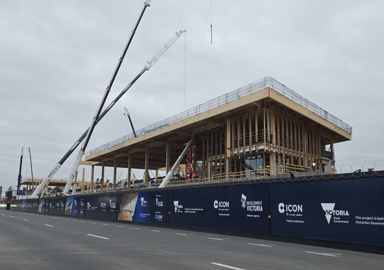 Albert Park pit building work