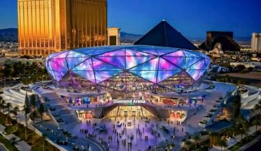 This is an artist rendering of the proposed Las Vegas Diamond Arena project is being proposed f ...