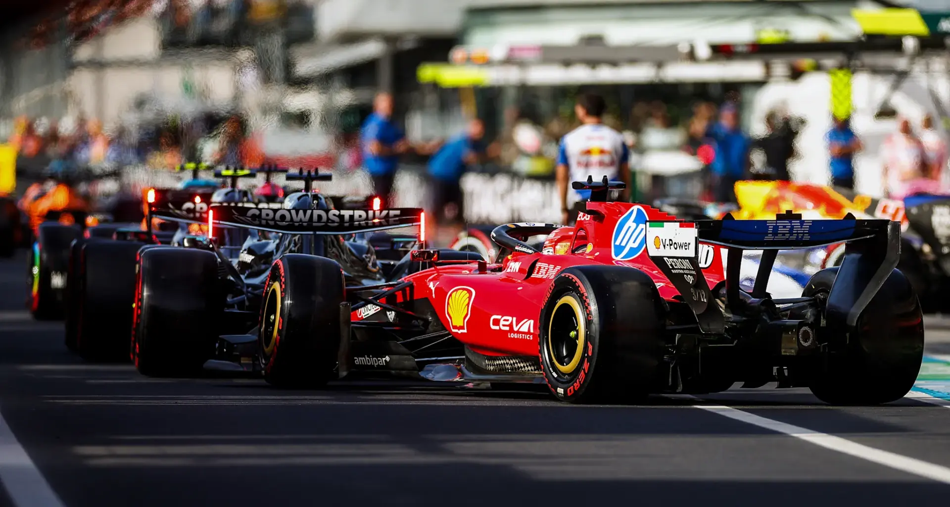 MONZA, ITALY - SEPTEMBER 05: Second placed qualifier George Russell of Great Britain and Mercedes