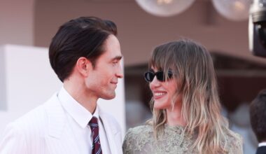 Robert Pattinson and Suki Waterhouse Get Romantic in Contrasting Couple Style at Venice Film Festival