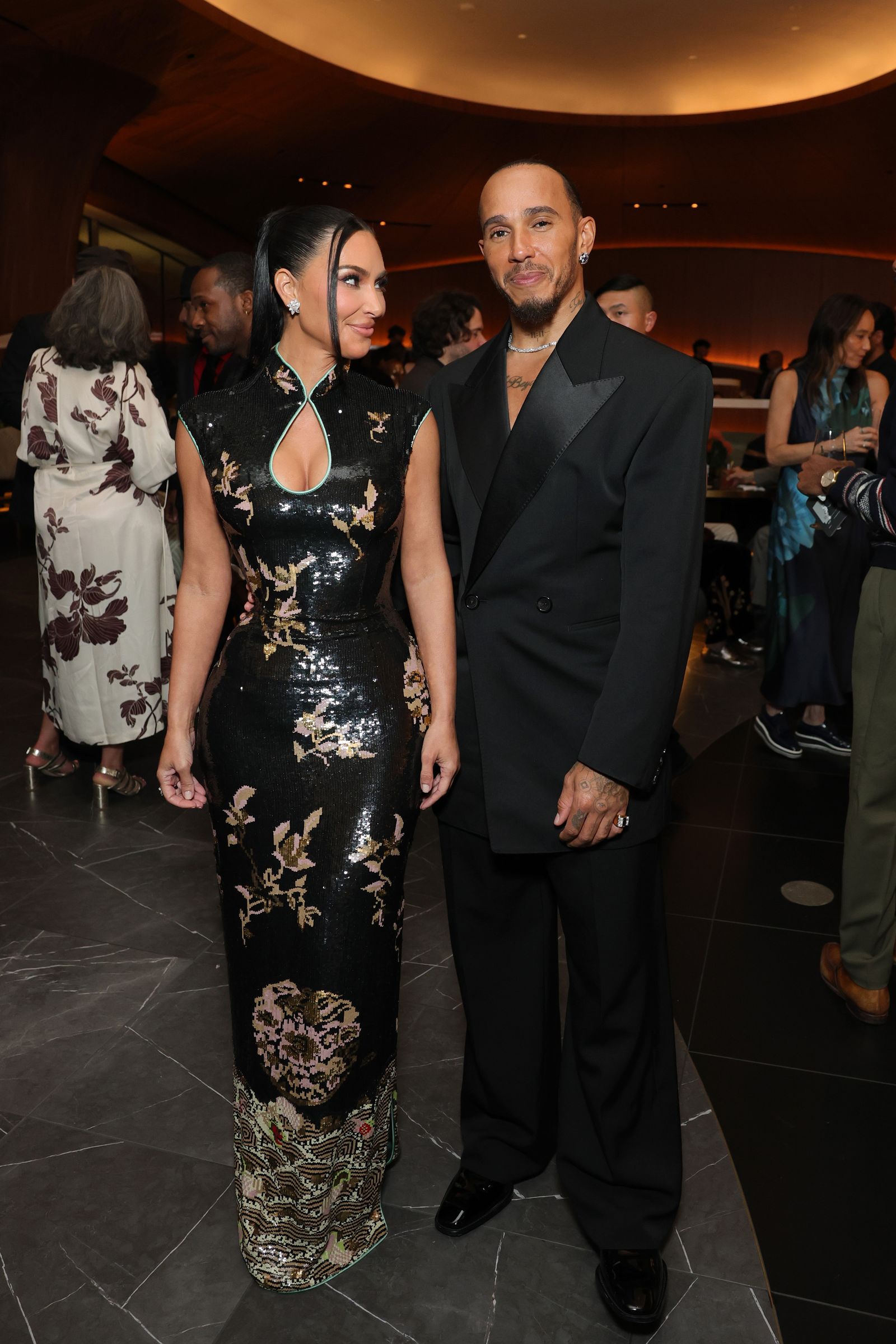 LOS ANGELES CALIFORNIA SEPTEMBER 19 Kim Kardashian and Lewis Hamilton attend the Lucas Museum of Narrative Art Opening...