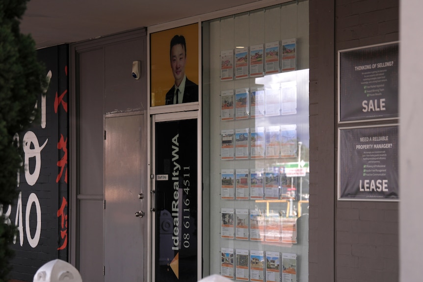The shop front of a real estate business