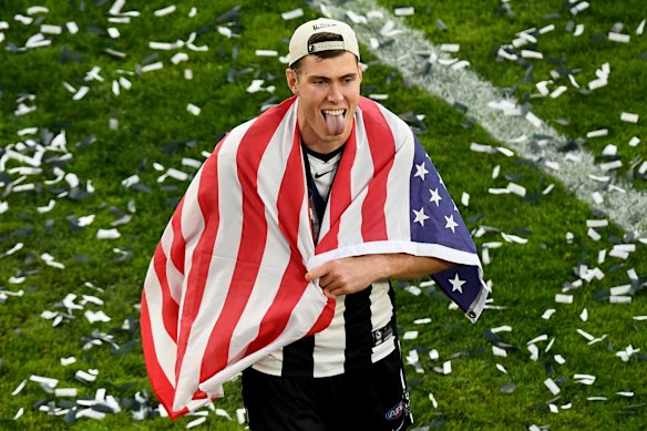 Collingwood’s Mason Cox is comfortably the AFL’s greatest US success story.