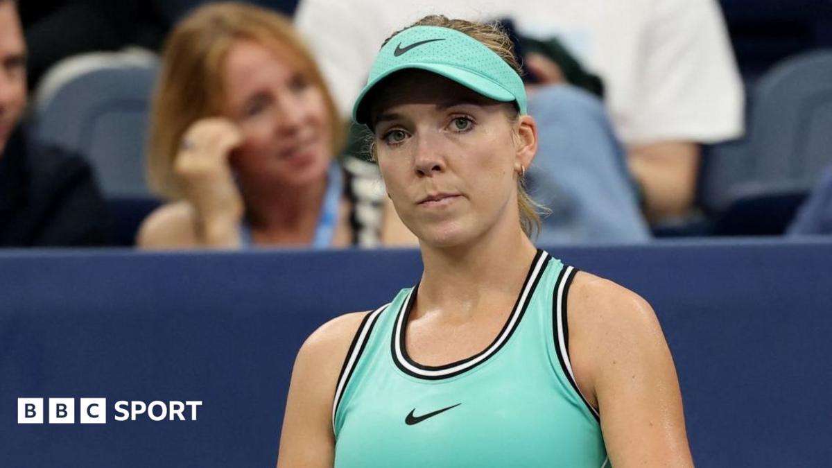 Katie Boulter looks glum at the US Open
