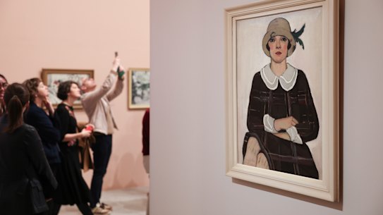 Flapper, 1925, by Margaret Preston on display as part of a new survey exhibition