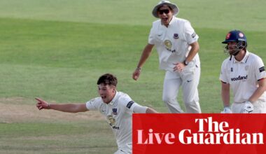 Crocombe takes hat-trick for Sussex, Surrey skittled for 83: county cricket, day two – live | County Championship