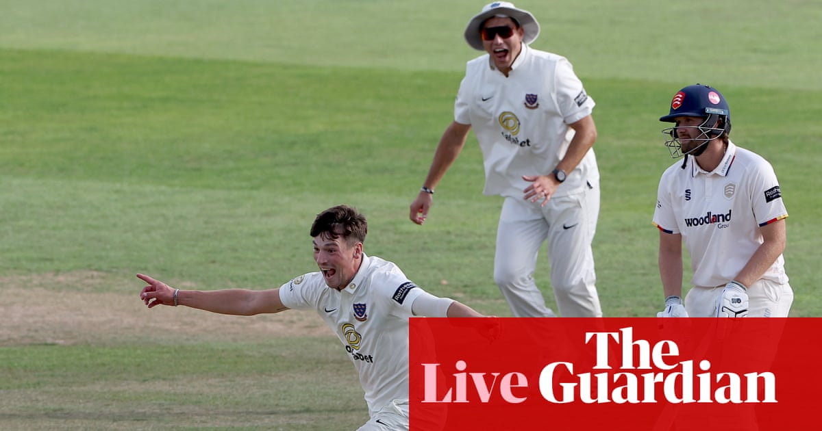 Crocombe takes hat-trick for Sussex, Surrey skittled for 83: county cricket, day two – live | County Championship
