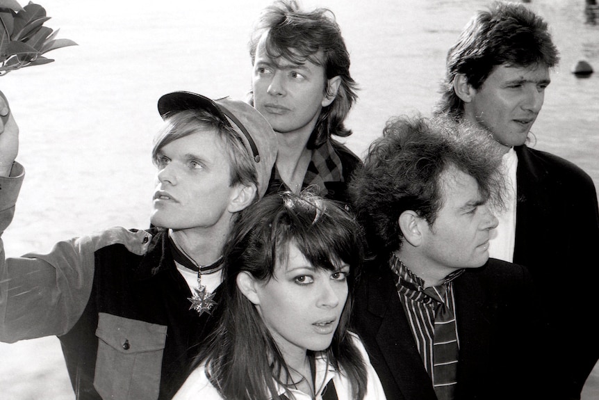 Black and white photos of The Divinyls.