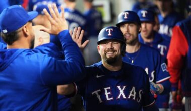Texas Rangers at .500 go into final week leading AL West, have been close to top all year