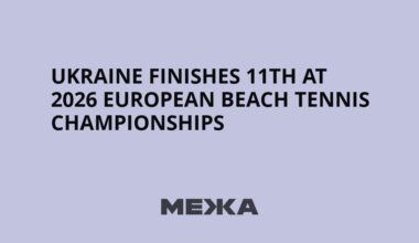 Ukraine Finishes 11th at 2026 European Beach Tennis Championships | Ukraine news