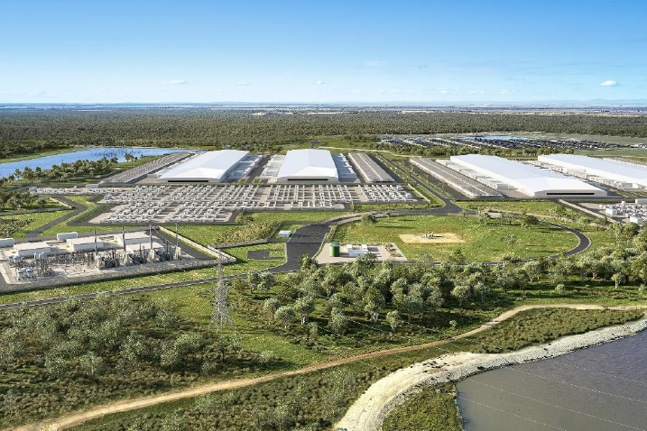 The concept model of a large-scale data centre project that has been proposed for the Western Downs.