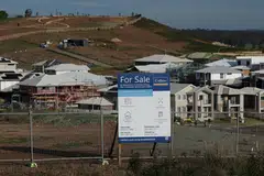Newly constructed and under-construction homes, in the suburb of Menangle Park, in Sydney. Home prices in Sydney and Melbourne are down nearly 5% so far this year.