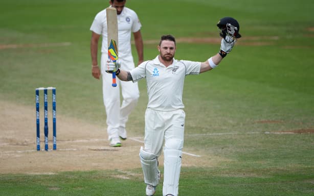 Brendon McCullum celebrates scoring a triple century in the second test against India at the Basin Reserve, 18 February 2014.
Photo: Andrew Cornaga/www.Photosport.nz