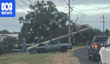 Homes could be without power in Mildura 'for days' after car hits power pole