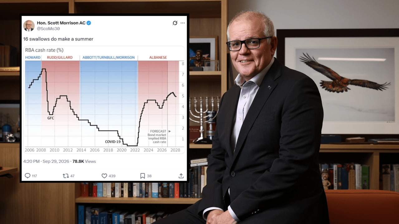 Scott Morrison sums up Labor's economic record in blunt six-word social media post following 16th rate rise under Anthony Albanese