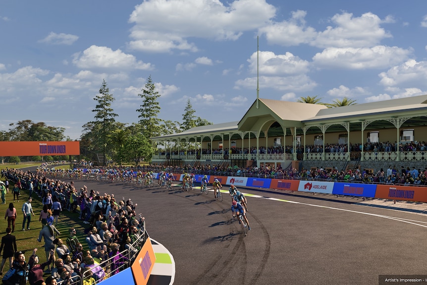 An artistic impression of Adelaide's eastern parklands following changes for the MotoGP.