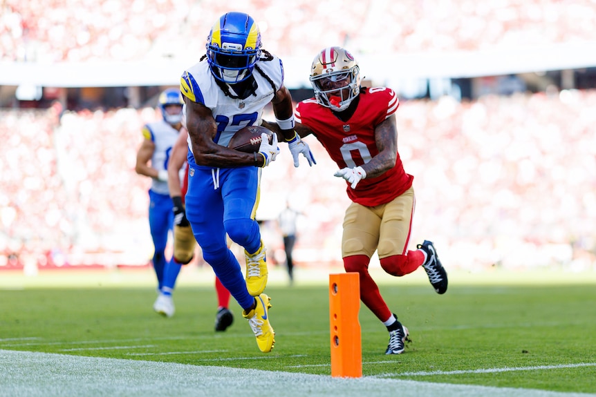 Davante Adam catches the ball