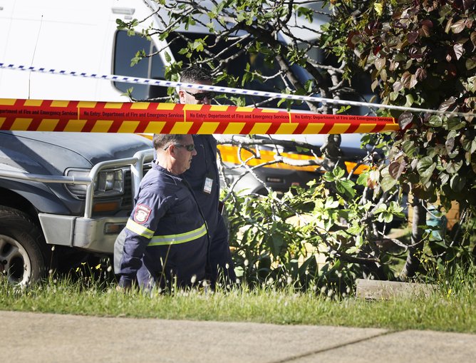 Arson squad investigators spent most of Monday at the scene.