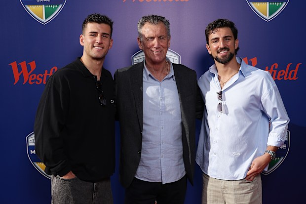 Daicos, Peter Daicos and Josh Daicos arrive at the MCG.