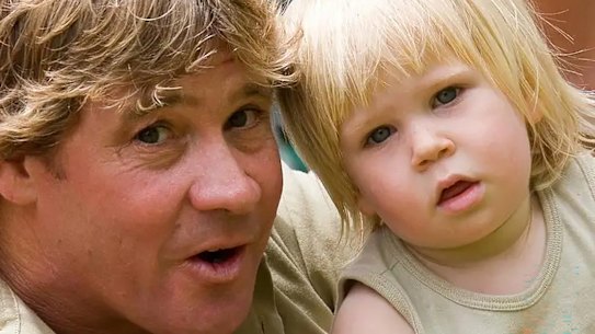 Robet Irwin pictured with his father Steve in 2005, a year before he died.