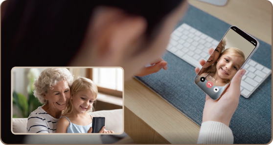 Speak and livestream via the crystal clear 2k resolution screen.