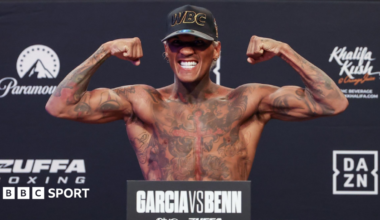 Ryan Garcia and Conor Benn face off at a weigh-in