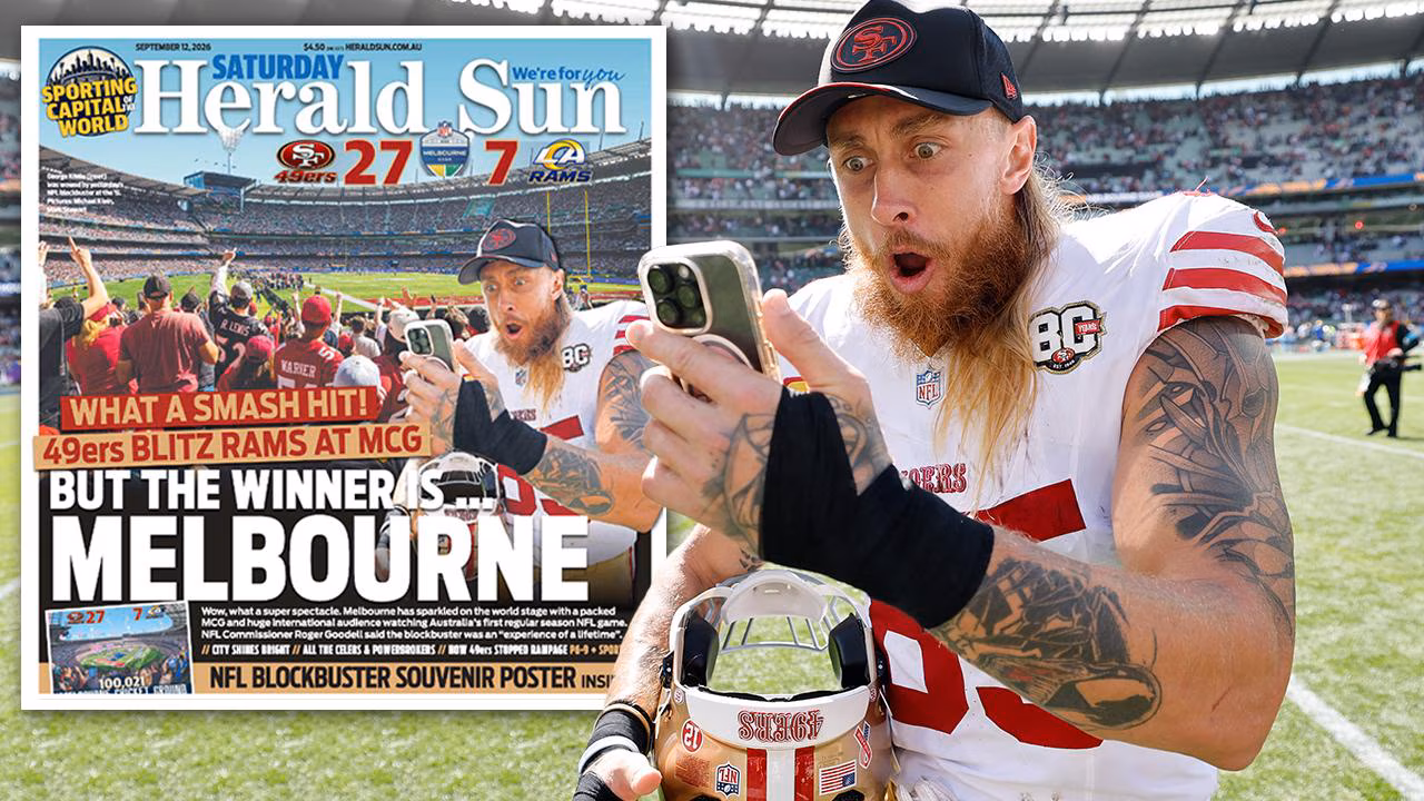 ‘We had blast getting the Dub at the G’: NFL star Kittle wowed by Melbourne