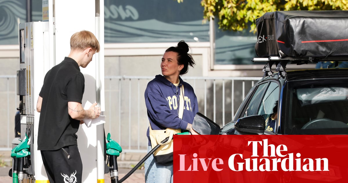 Iran war drives UK diesel price to near record high, and makes interest rate rise ‘hard to avoid’ – as it happened | Business