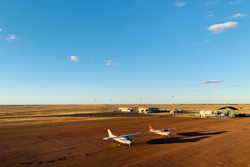 planes on Longreach airport tarmac