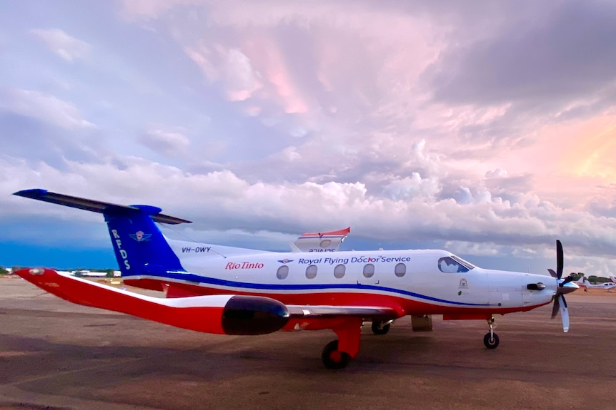 red, white and blue jet on the tarmac