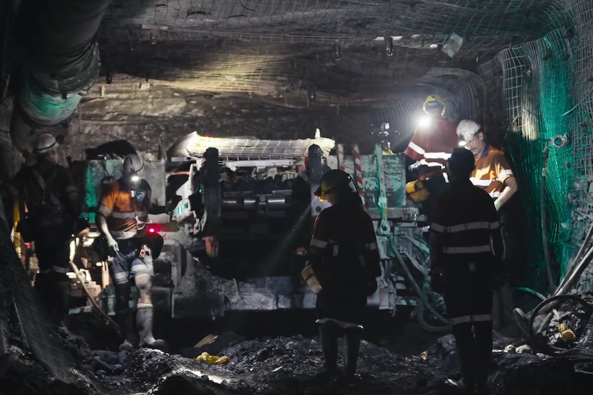 About four underground coal miners underground