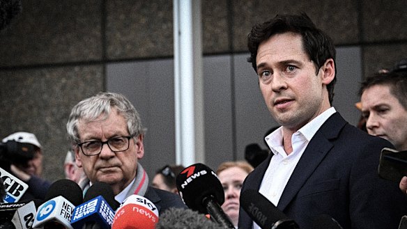Nick McKenzie (right) in 2024.