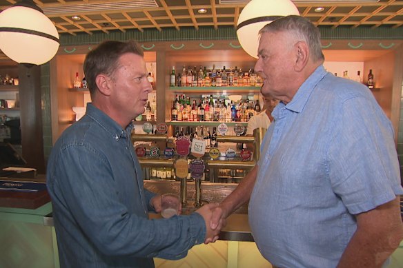 Breakfast show host Ben Fordham and 2GB owner Arthur Laundy: the station has lost more ground to SmoothFM in Sydney. 