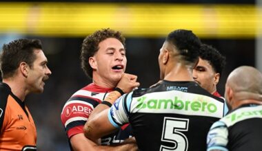 NRL 2026, Ronaldo Mulitalo, Mark Nawaqanitawase, rivalry, Sharks, Roosters